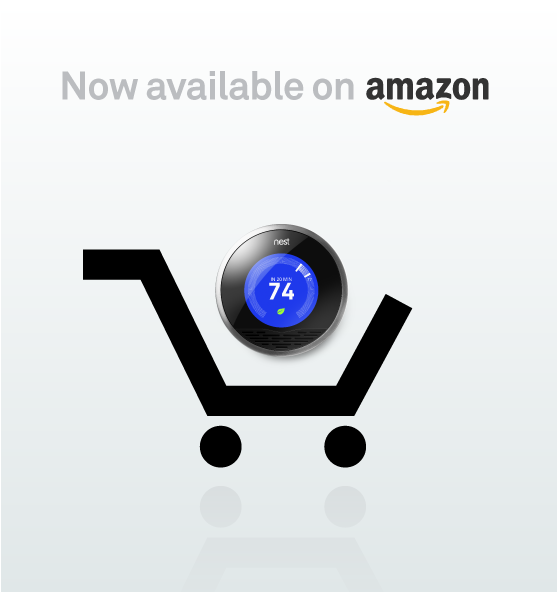 Nest thermostat now available on Amazon.