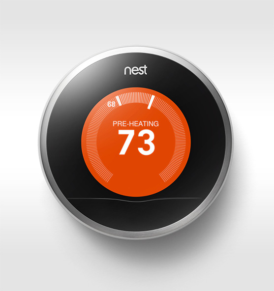The Nest Learning Thermostat pre-heats a home with Early-On.