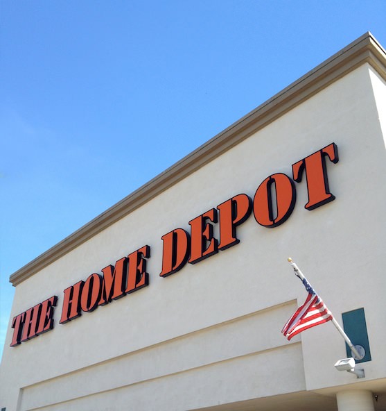 Nest thermostats in Home Depot.